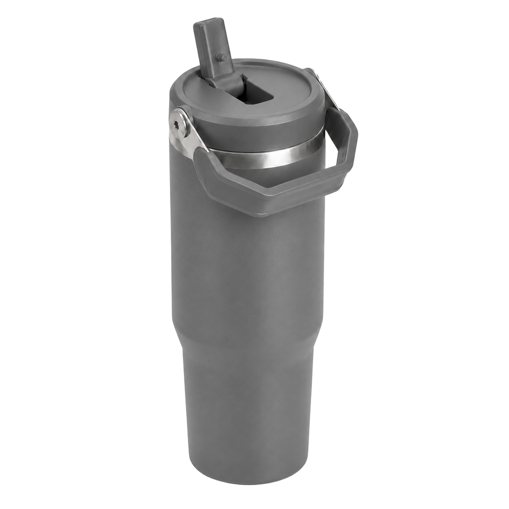 [Pre-Order] 30oz Flip Straw Tumbler - Ash Grey