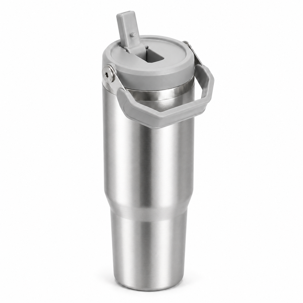 [Pre-Order] 30oz Flip Straw Tumbler - Arctic Silver