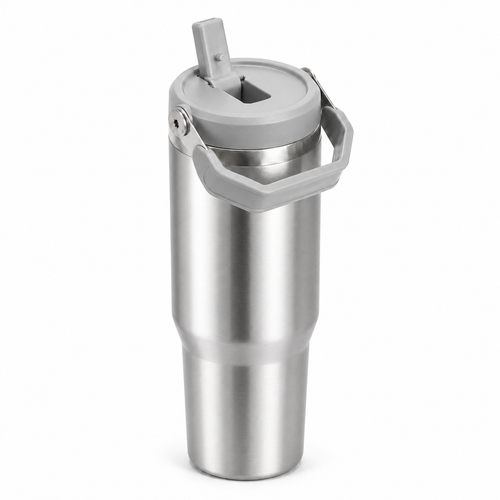 [Pre-Order] 30oz Flip Straw Tumbler - Arctic Silver