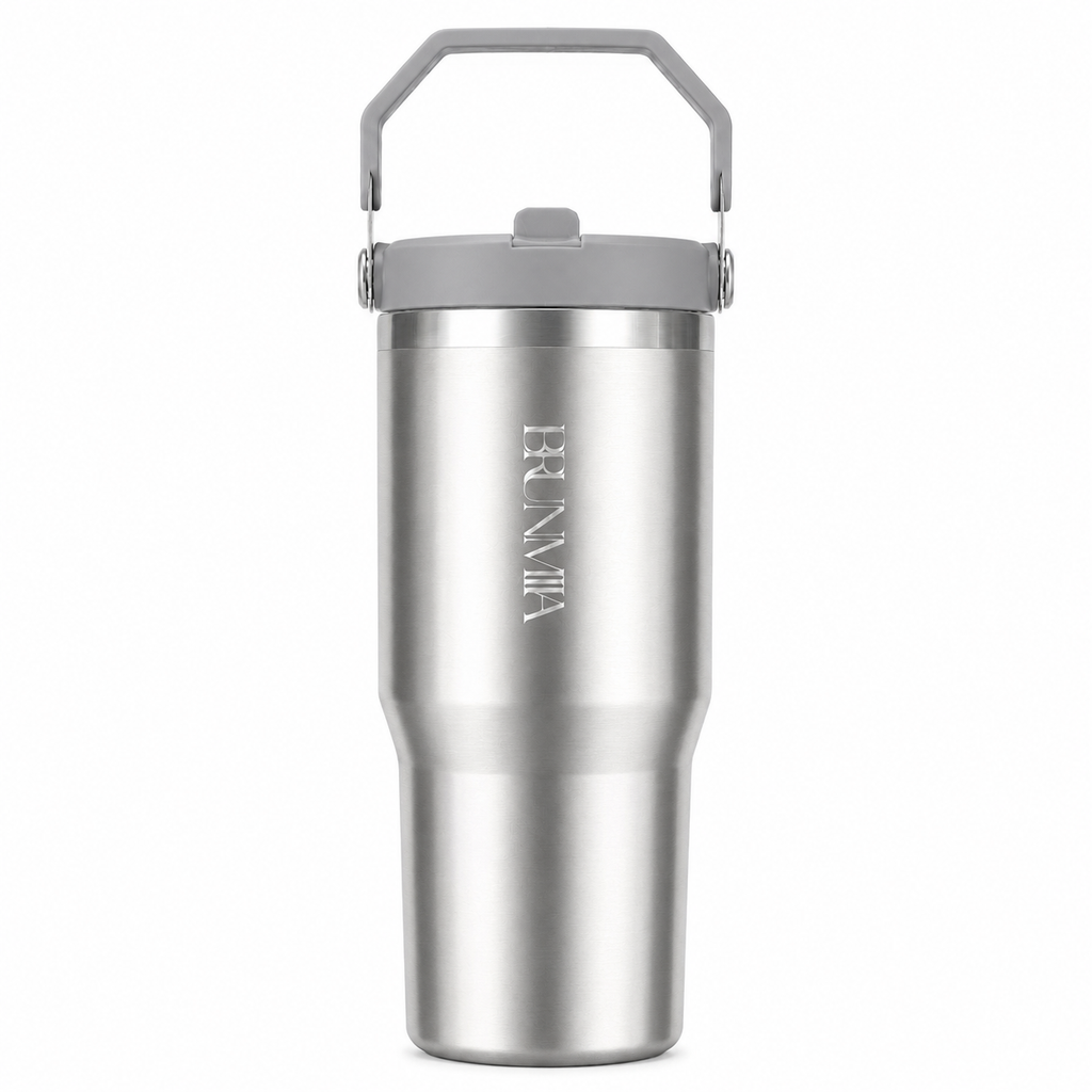 [Pre-Order] 30oz Flip Straw Tumbler - Arctic Silver