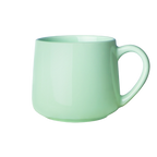 Light pink 450ml ceramic mug measuring 8.9cm high with 8.9cm opening and 7.5cm base