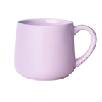 Purple 450ml ceramic mug measuring 8.9cm high with 8.9cm opening and 7.5cm base