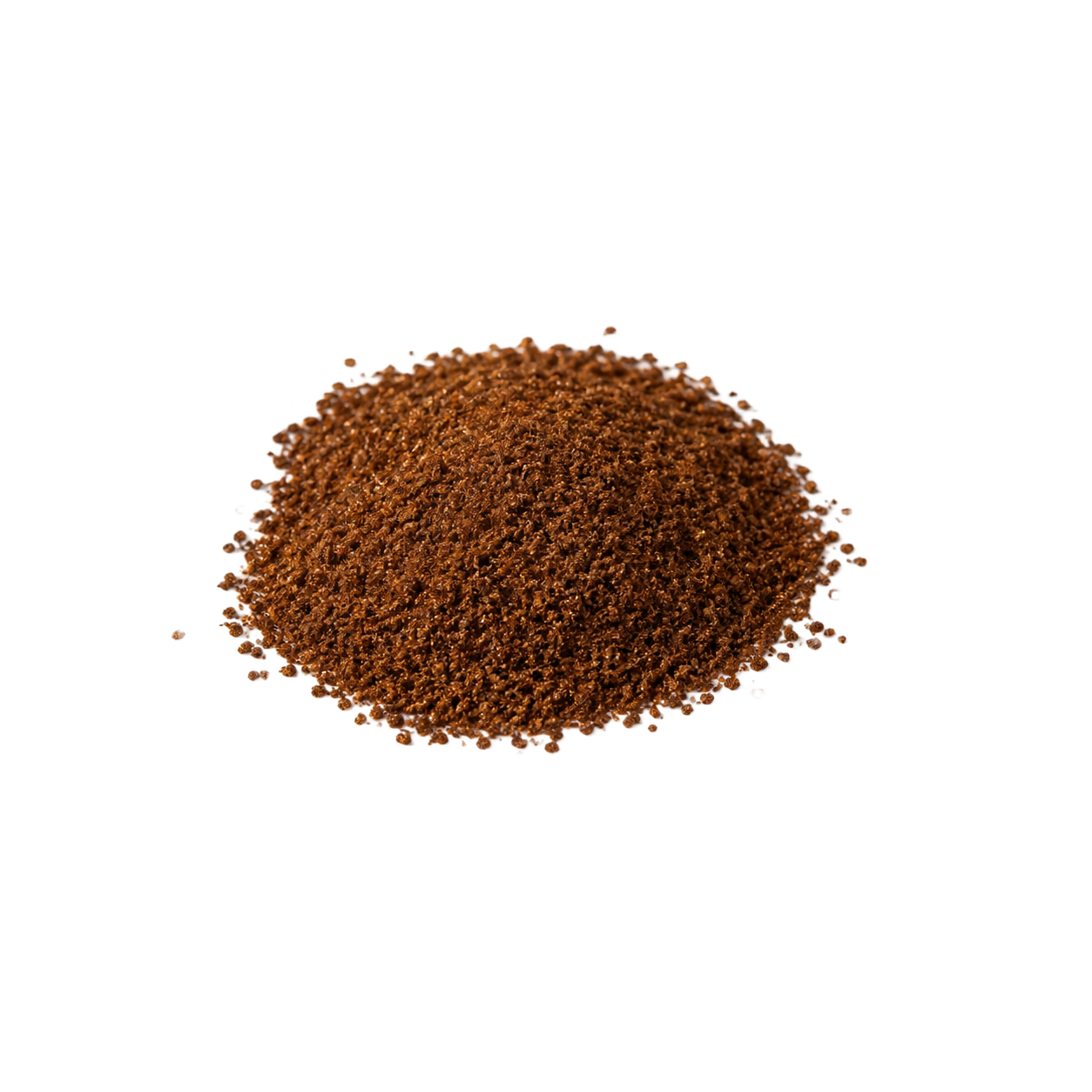 Close-up of brown granules from Pu-erh Tea Crystals